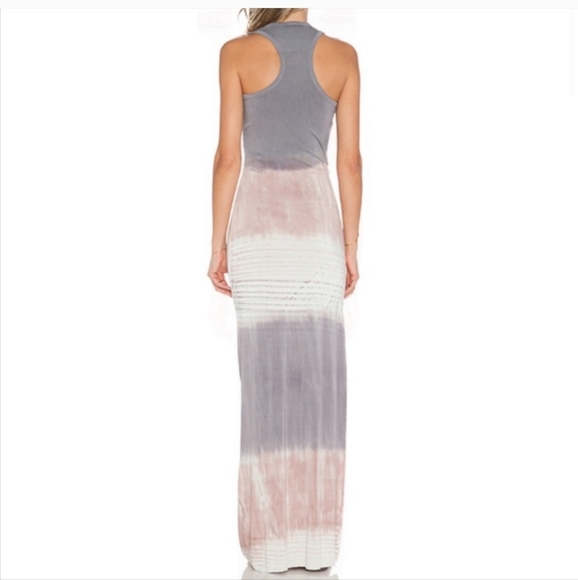 Young, Fabulous & Broke- Maelle Maxi Dress in Pink & Gray Abstract - Picture 7 of 9